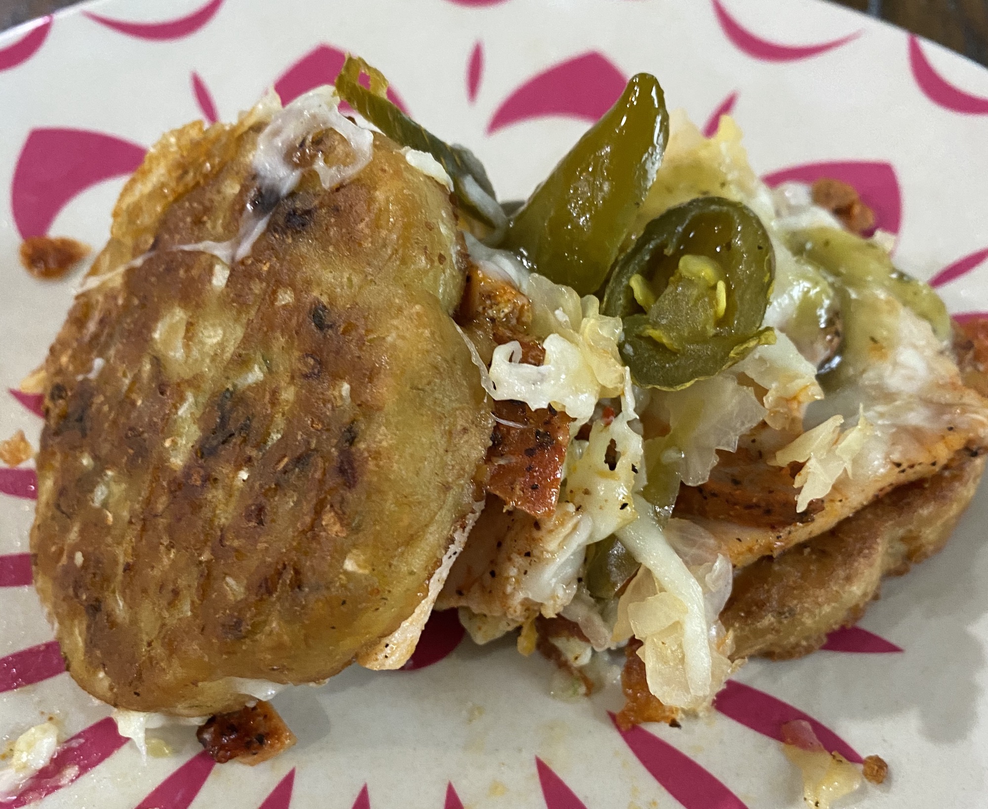 5 Ingredient Light Reuben Sandwich:  Made w/ Cauliflower Pancakes and Turkey